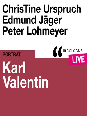 cover image of Karl Valentin--lit.COLOGNE live